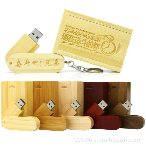 Wood USB Drive 16GB 32GB Laser Engraving for Business Promotion
